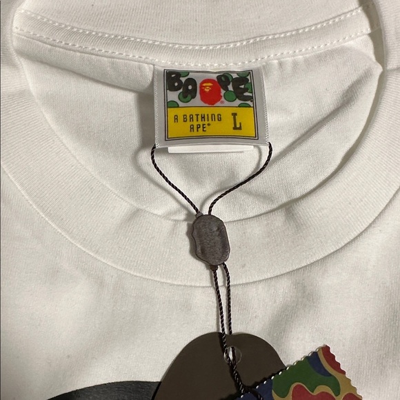 Bape X Heron Preston White T-Shirt New - Picture 6 of 7